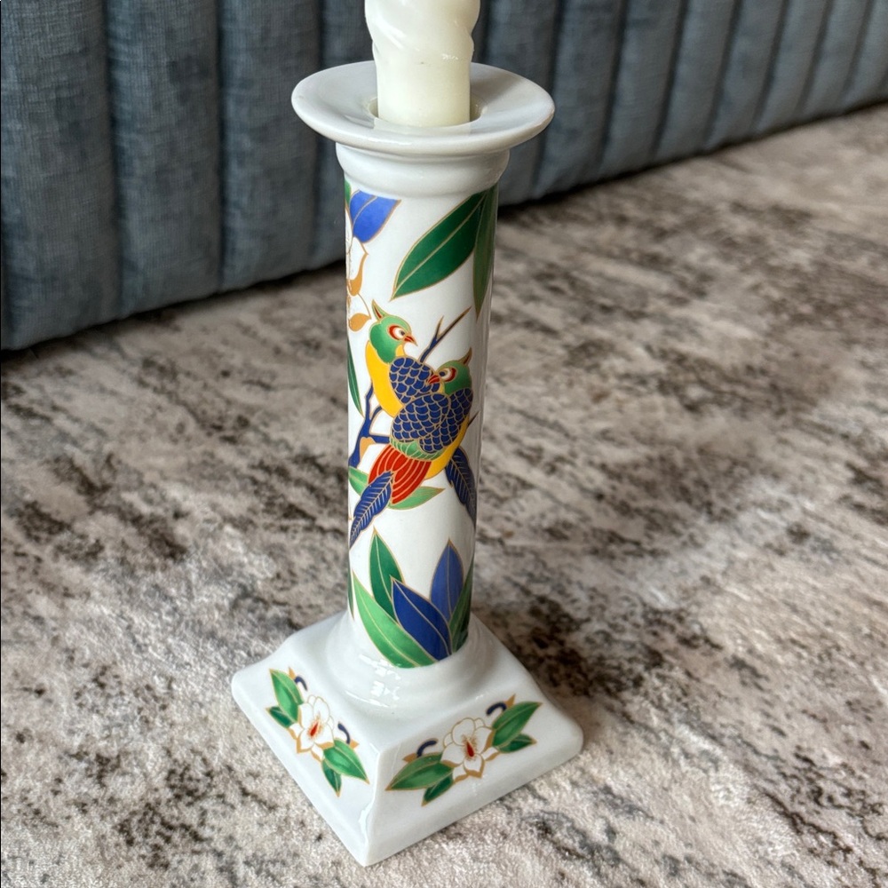 Becara Vintage Ceramic Pheasant Candlestick